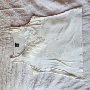 Ann Taylor Top, size L, cream/off white